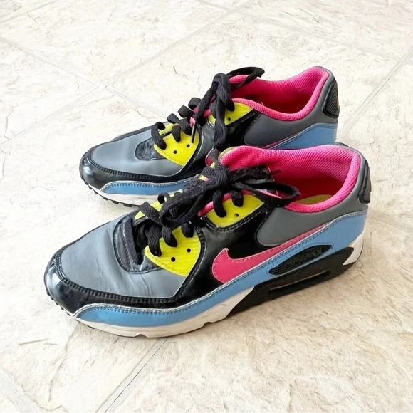 Nike Shoes - Nike Air Max 90 Flint Grey Flamingo GS Sneakers Shoes Youth 6/ Women’s 8
